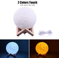 USB Night Lamp 3D Print Moon Lamp Luminaria Night Light Led Touch Dimmable Multiple Color Change Bedside Lamps