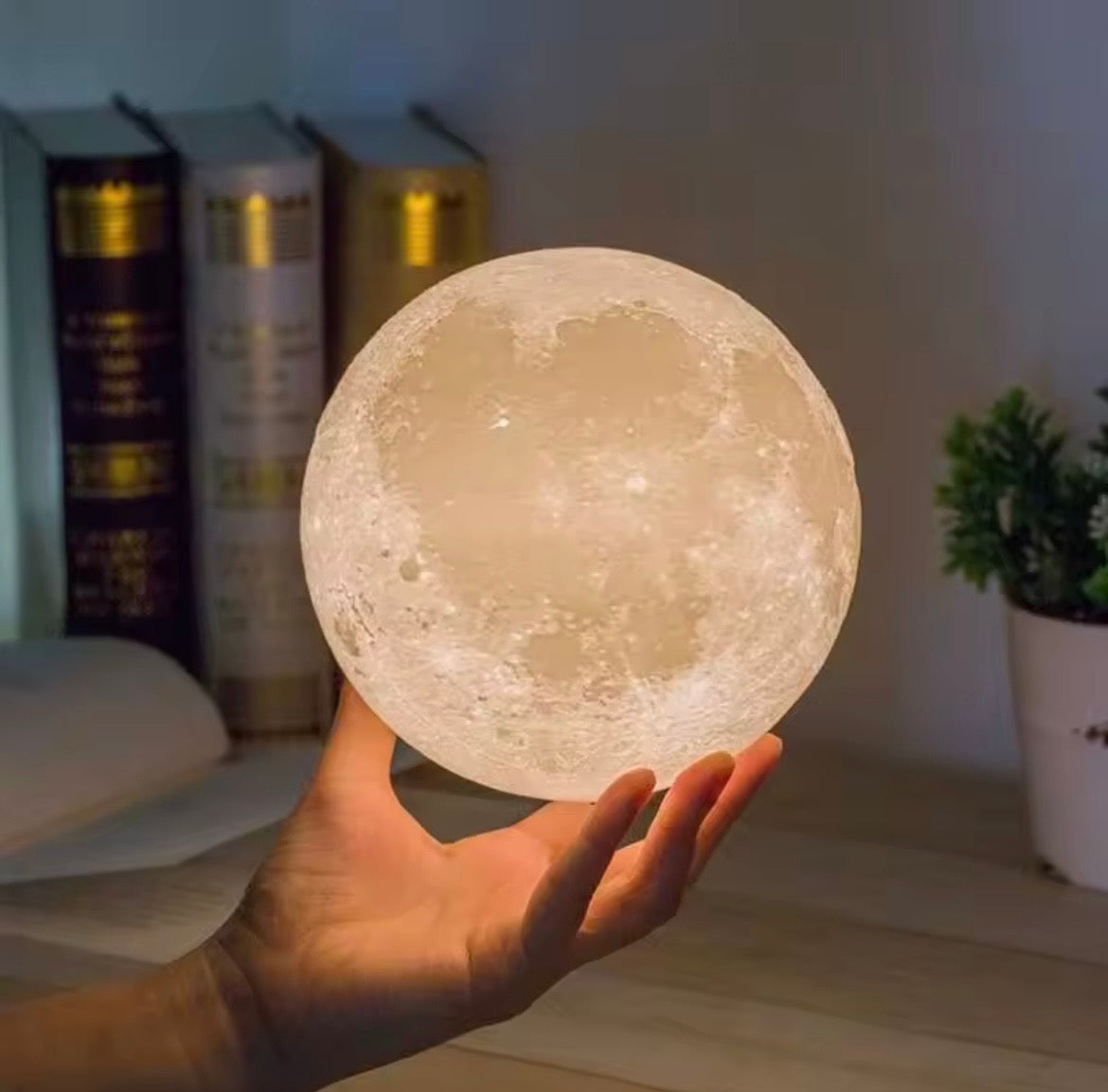 USB Night Lamp 3D Print Moon Lamp Luminaria Night Light Led Touch Dimmable Multiple Color Change Bedside Lamps