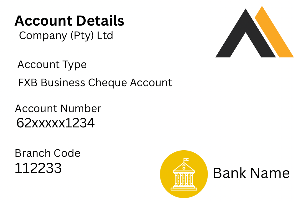 Minimalist Banking Details Template – Clean & Professional Canva Design