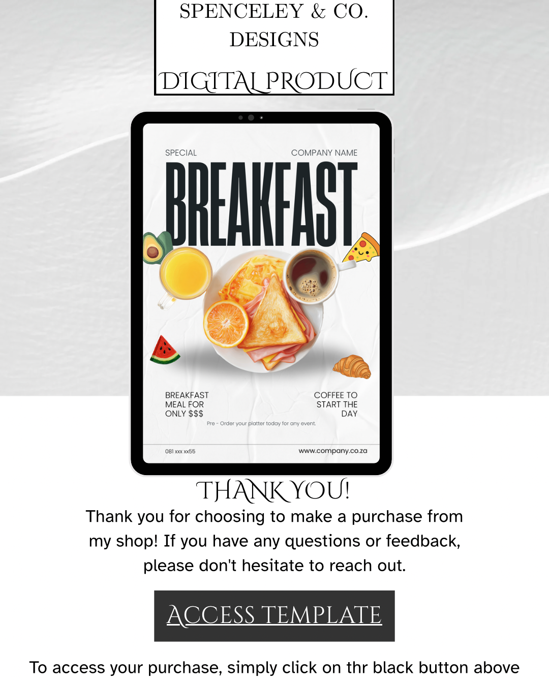 Breakfast Special Promo Template – Modern Food Flyer Canva Design
