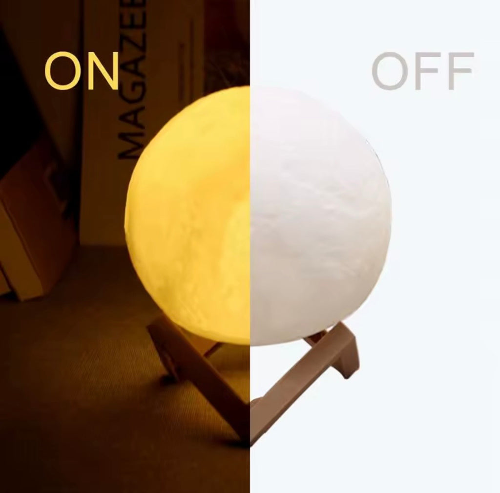 USB Night Lamp 3D Print Moon Lamp Luminaria Night Light Led Touch Dimmable Multiple Color Change Bedside Lamps