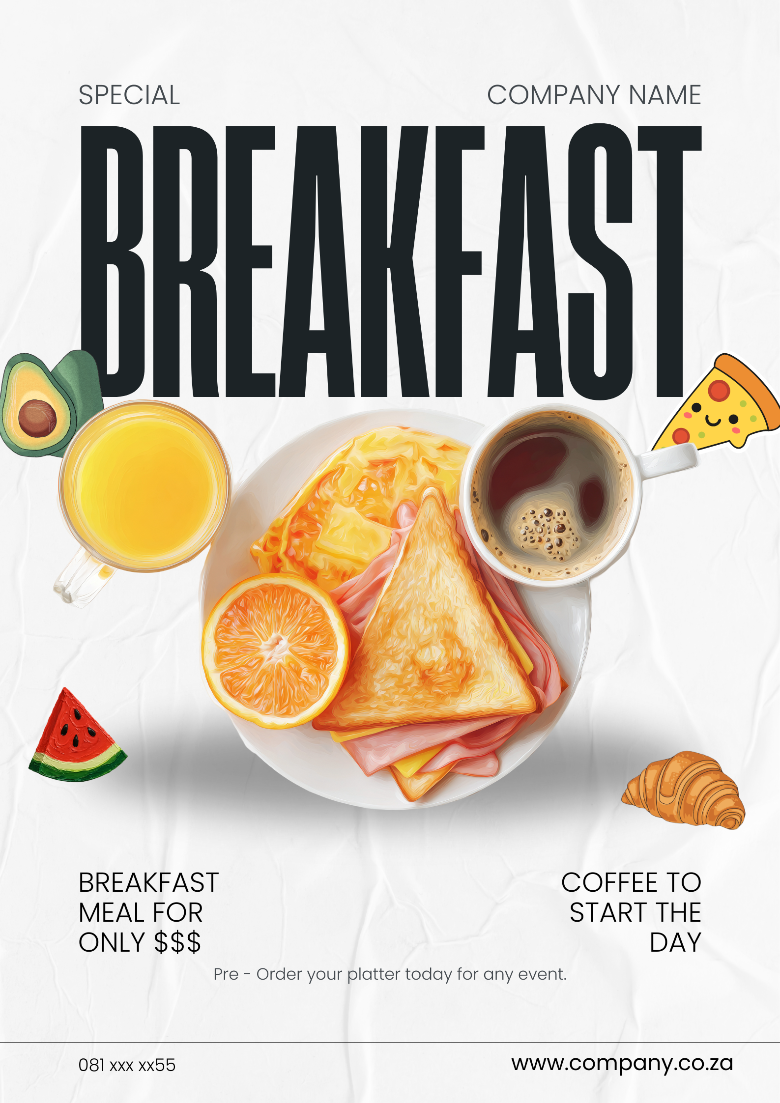 Breakfast Special Promo Template – Modern Food Flyer Canva Design