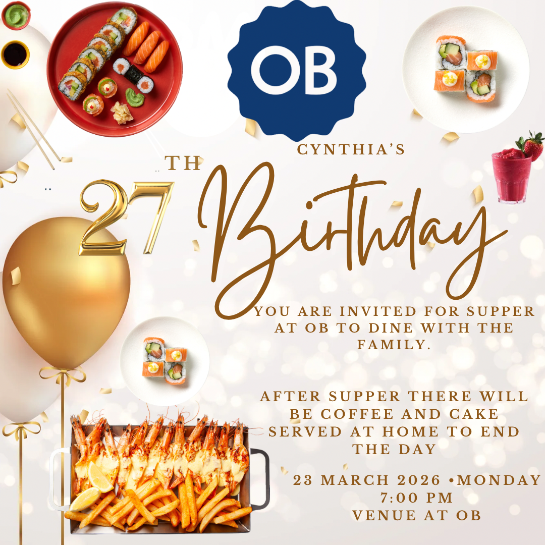 Elegant Birthday Dinner Invitation Template – Modern Gold Celebration Design