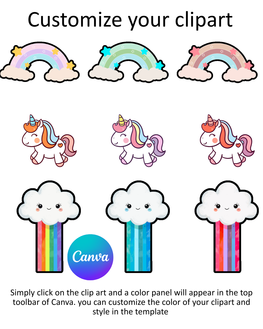 Magical Ones Birthday Invitation Canva Edit Template