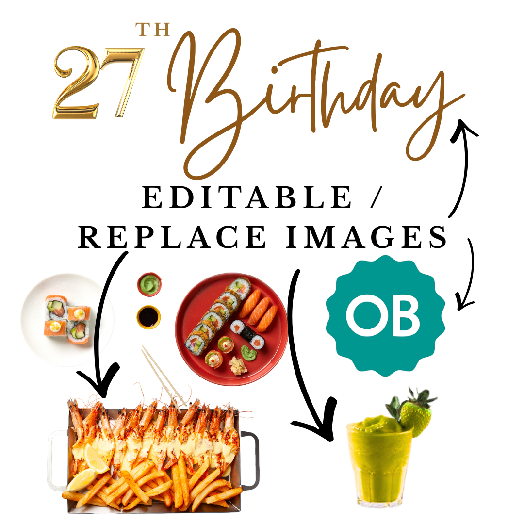 Elegant Birthday Dinner Invitation Template – Modern Gold Celebration Design