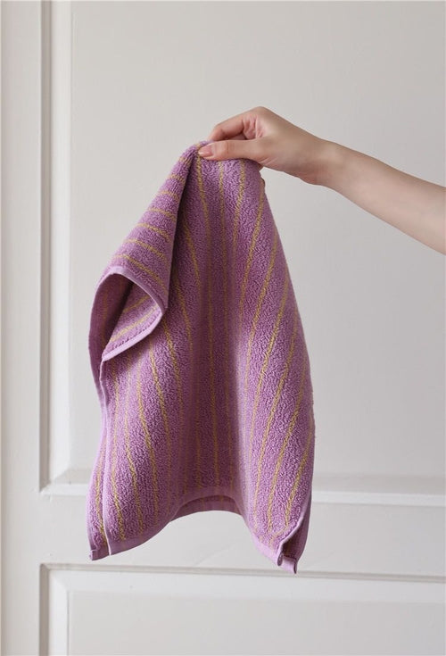 Soft Absorbent Retro Stripe Bath Towel - 100% Organic Cotton