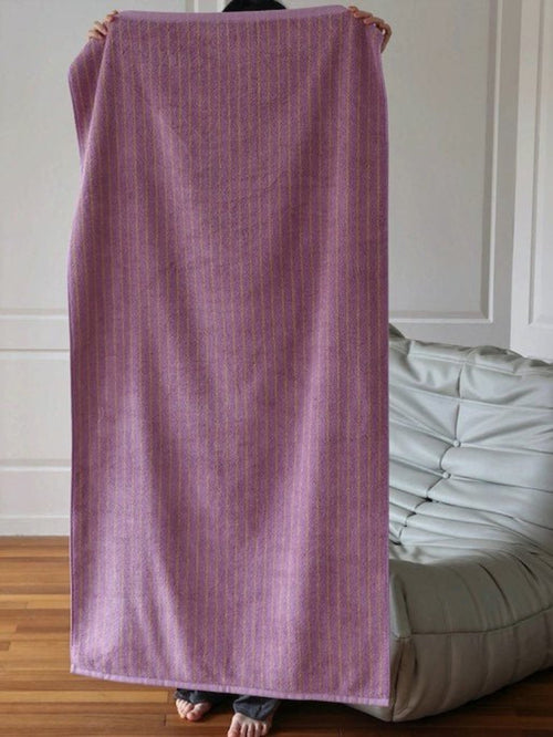 Soft Absorbent Retro Stripe Bath Towel - 100% Organic Cotton